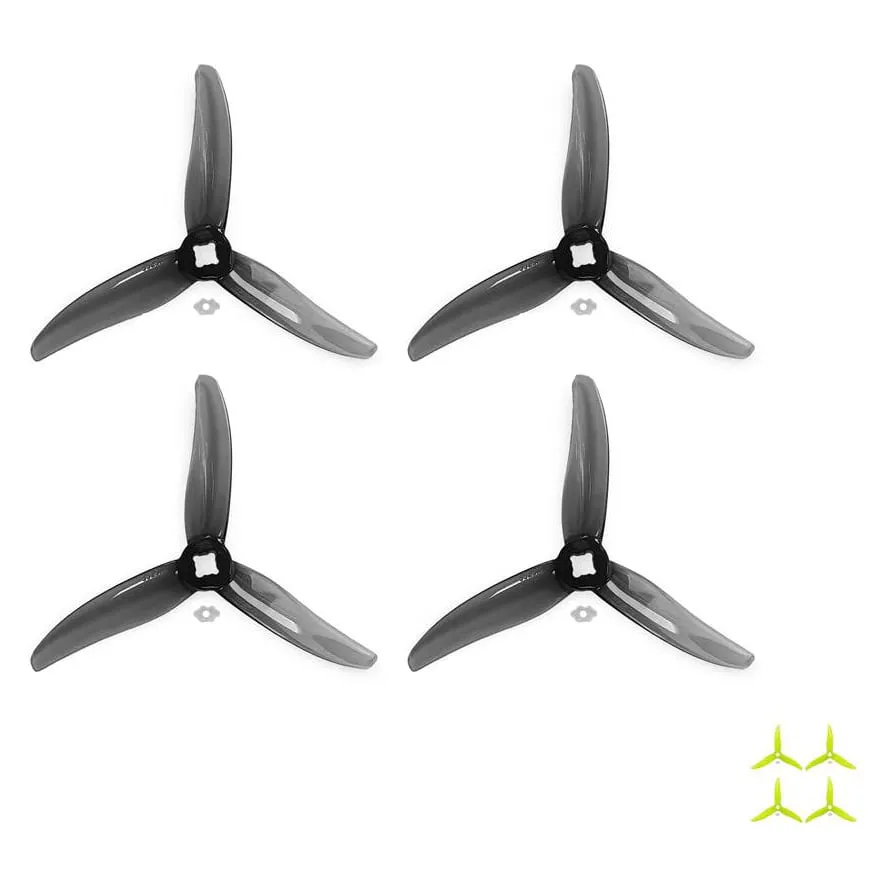 Gemfan Hurricane 3525 3-Blade Prop 1.5mm T-Mount (Set of 4 — 2CW+2CCW)