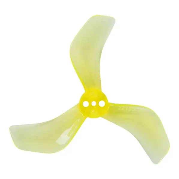 Gemfan 2216S 3-Blade Propeller 1.5mm Shaft (Set of 8, 4CW+4CCW) — Color: Clear Yellow