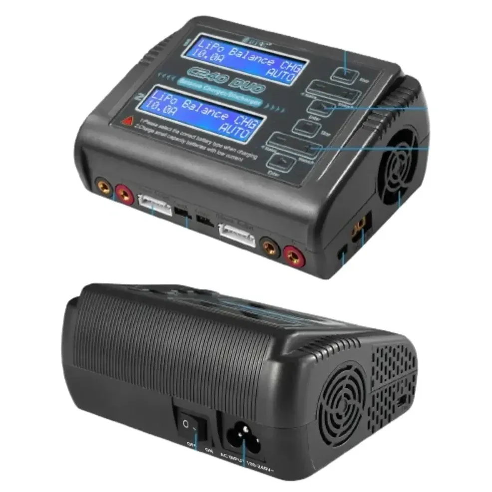 HTRC L6X2 AC 150W / DC 240W 10A Dual-Channel 1-6S Charger