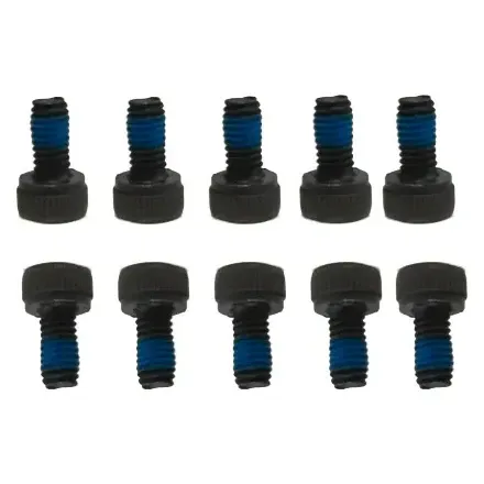 M3 Socket Head Cap Screws with Blue Threadlocker, Black (Pack of 10)