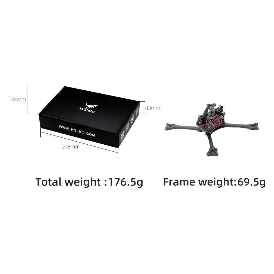 HGLRC Wind5 Lite V2 Racing Frame Kit