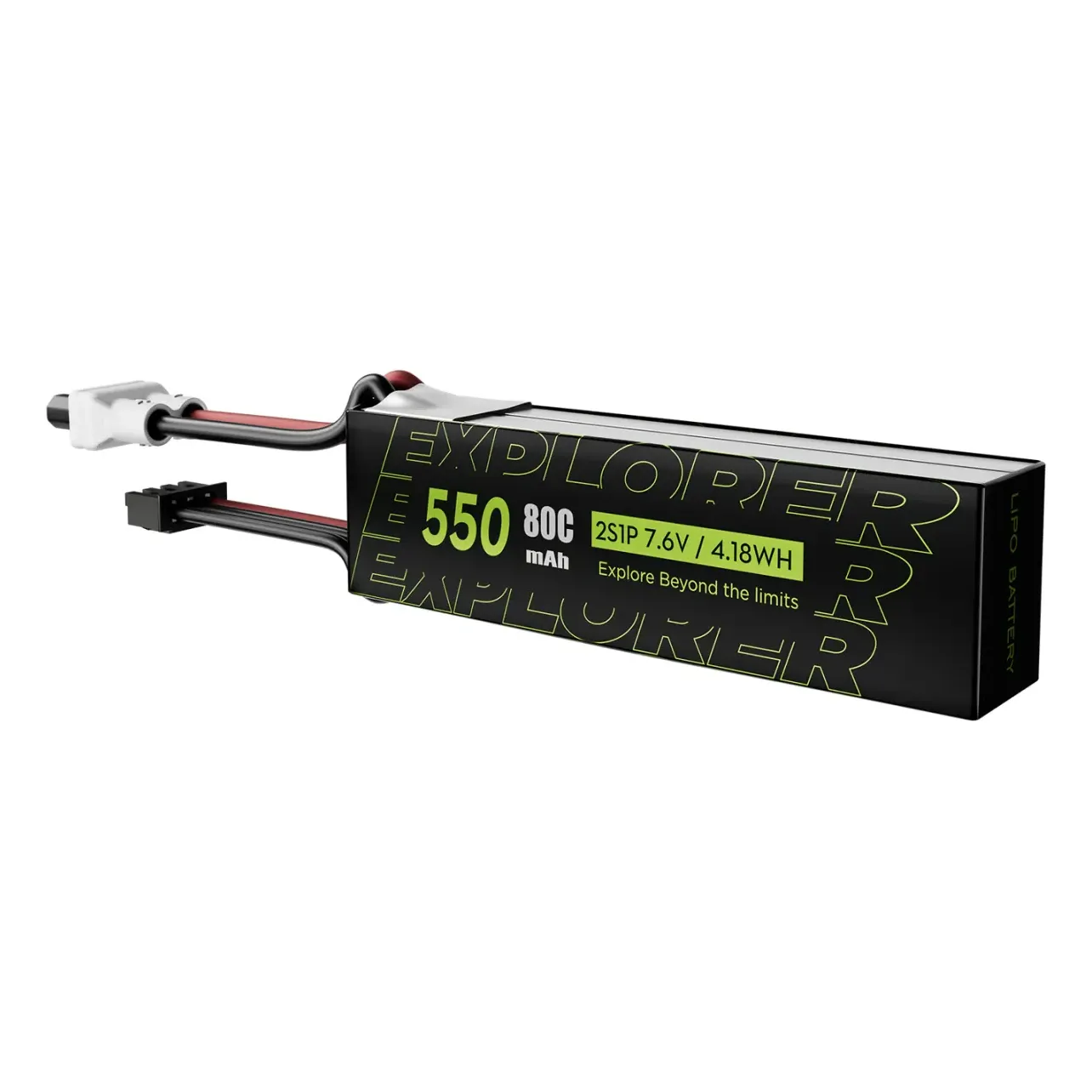 Flywoo Explorer 550mAh 2S 80C LiHV Battery 2Pcs