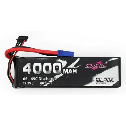 CNHL Black Series 4000mAh 6S 22.2V 65C LiPo Battery (EC5)