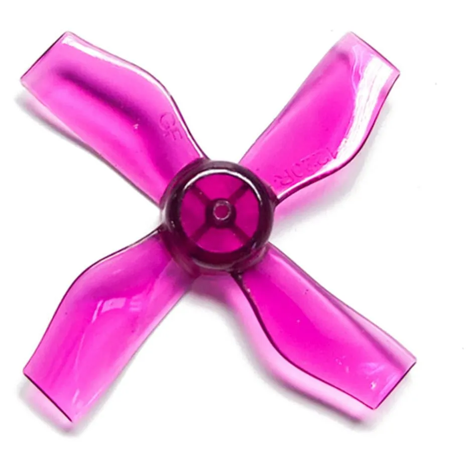 Gemfan 1220-4 31mm 4-Blade Whoop Propeller (8 Pack — 4CW+4CCW) — Color: Clear Purple / Shaft: 0.8mm, Color: Clear Purple / Shaft: 1mm