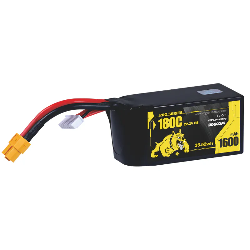 DOGCOM 6S 1600mAh 180C Racing LiPo Battery (XT60)