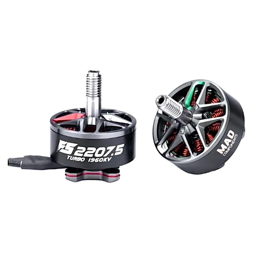MAD FS 2207.5 Turbo FPV Motor (1750/1960/2550KV) — KV: 2550KV, Color: Green