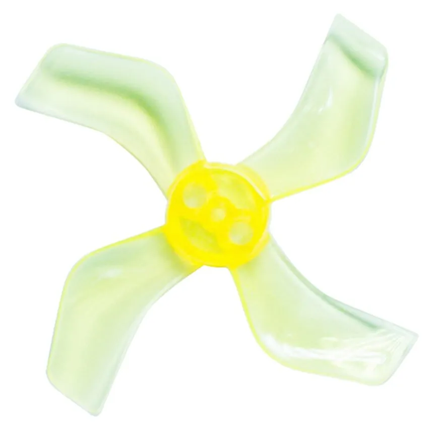 Gemfan 1636-4 40mm 4-Blade Whoop Propeller (T-Mount, Set of 8) (4CW+4CCW) — Color: Clear Yellow / Shaft: 1mm, Color: Clear Yellow / Shaft: 1.5mm