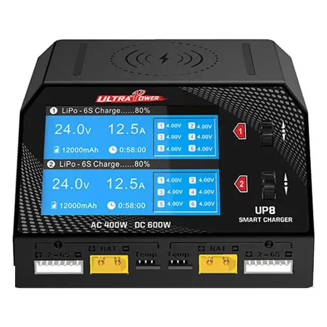 Ultra Power UP8 600W 16A Dual-Channel 1-6S Multi-Chemistry Charger