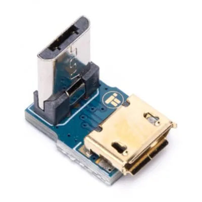 L-Type Micro USB Male to Female Adapter Plate