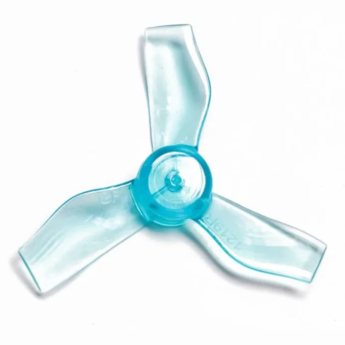 Gemfan 1219-3 31mm 3-Blade Whoop Propeller (1mm Shaft – Set of 8) — Color: Clear Yellow