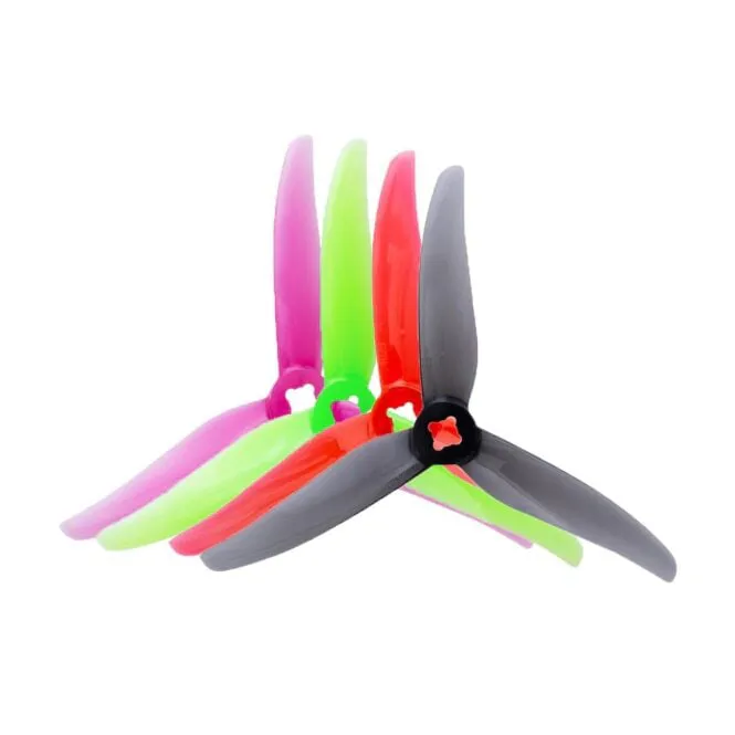Gemfan Hurricane 4023 Durable Tri-Blade Propeller (Set of 4 — 2CW+2CCW)