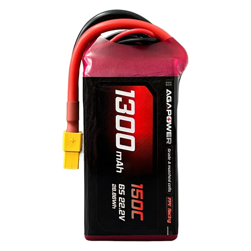 AGAPOWER 1300mAh 22.2V 6S 150C LiPo Battery
