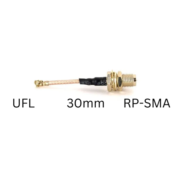 UFL/IPEX to RP-SMA Pigtail — Length: 30mm