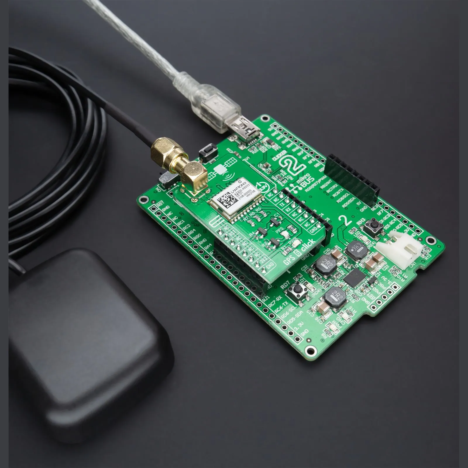 MIKROE GPS 6 Click A2200-A Receiver Board