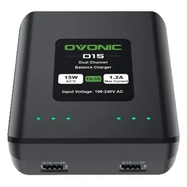 OVONIC D15 Dual 15W 1.2A LiPo Balance Charger 1S-3S