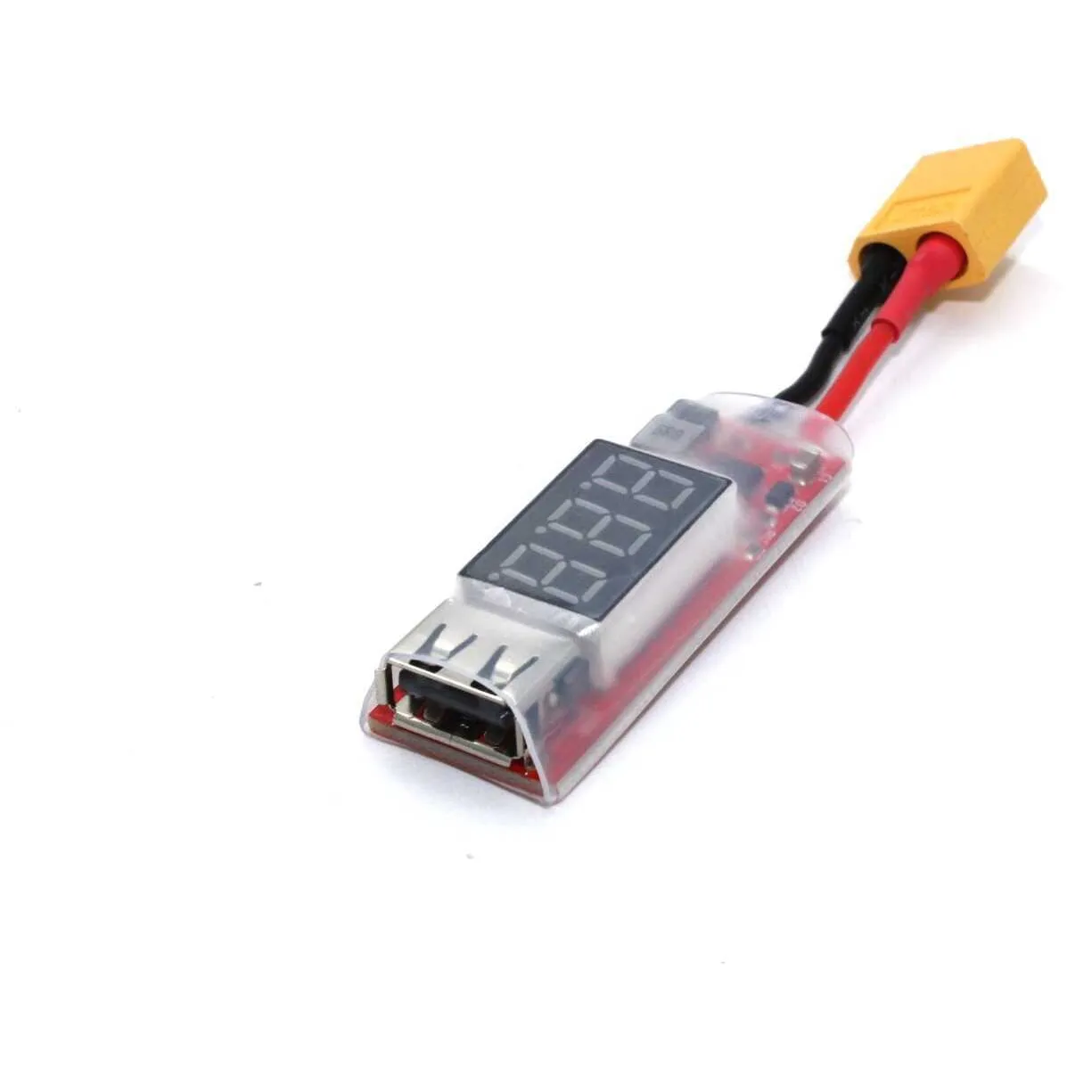 XT60 to USB Adapter with Voltage Display (2-6S LiPo)