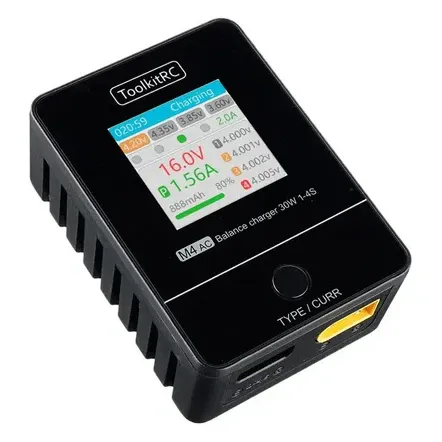 ToolkitRC M4AC 30W 2.5A Compact AC Balance Charger (XT60)