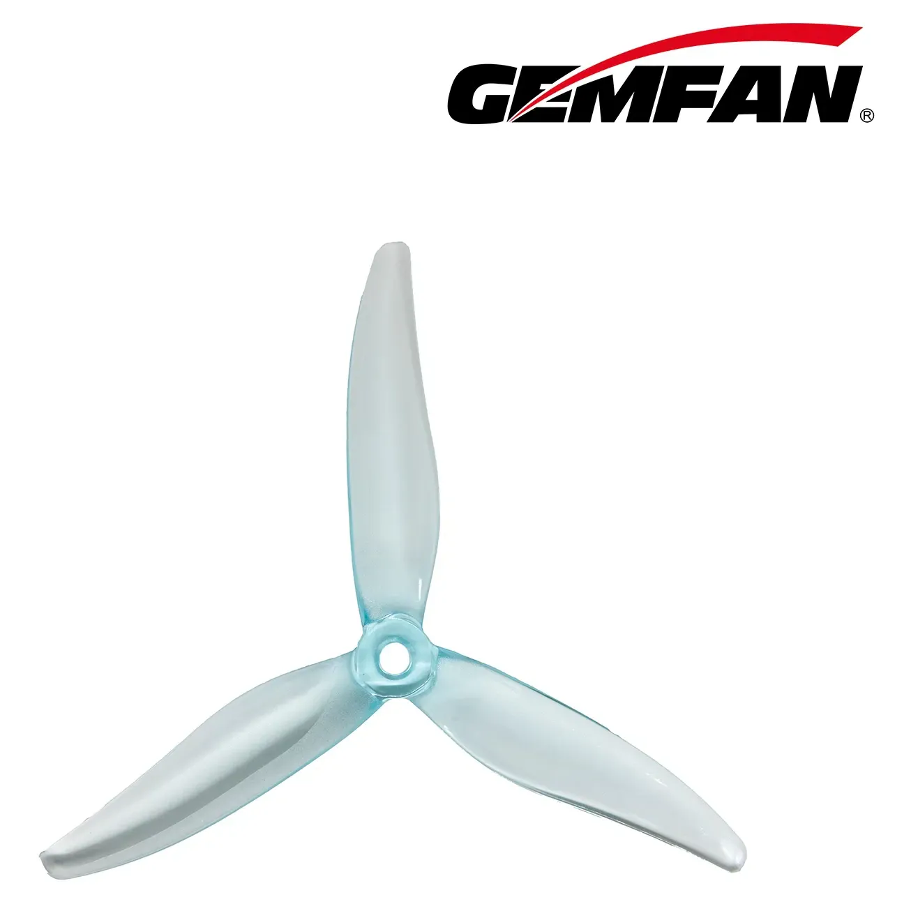 Gemfan Fury 5128 3-Blade Propeller (Set of 4) — Color: Clear Blue