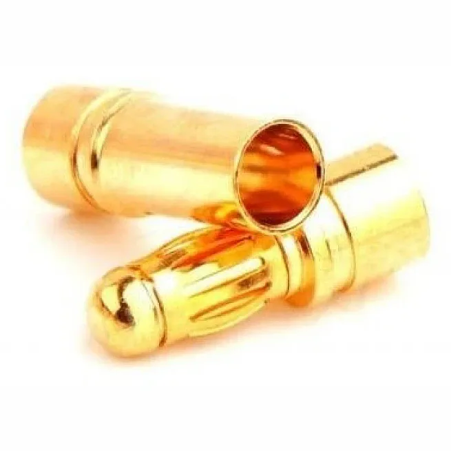 Gold Plated Copper Banana Bullet Connector 2-6mm, Male/Female