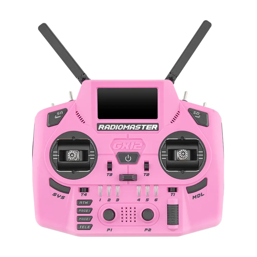 RadioMaster GX12 Dual-Band Crush Radio Controller (M2, ELRS 2.4GHz) — Color: Pink