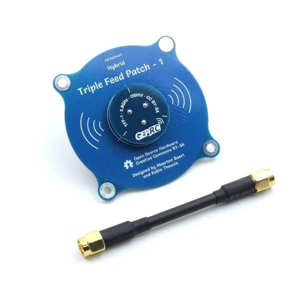 GEPRC Triple Feed Patch 5.8GHz CP FPV Antenna (SMA Male, RHCP)