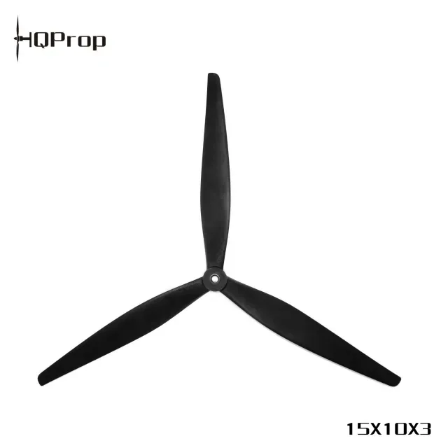 HQProp 15x10x3 Propeller (1CW+1CCW) — Black Glass Fiber Reinforced Nylon