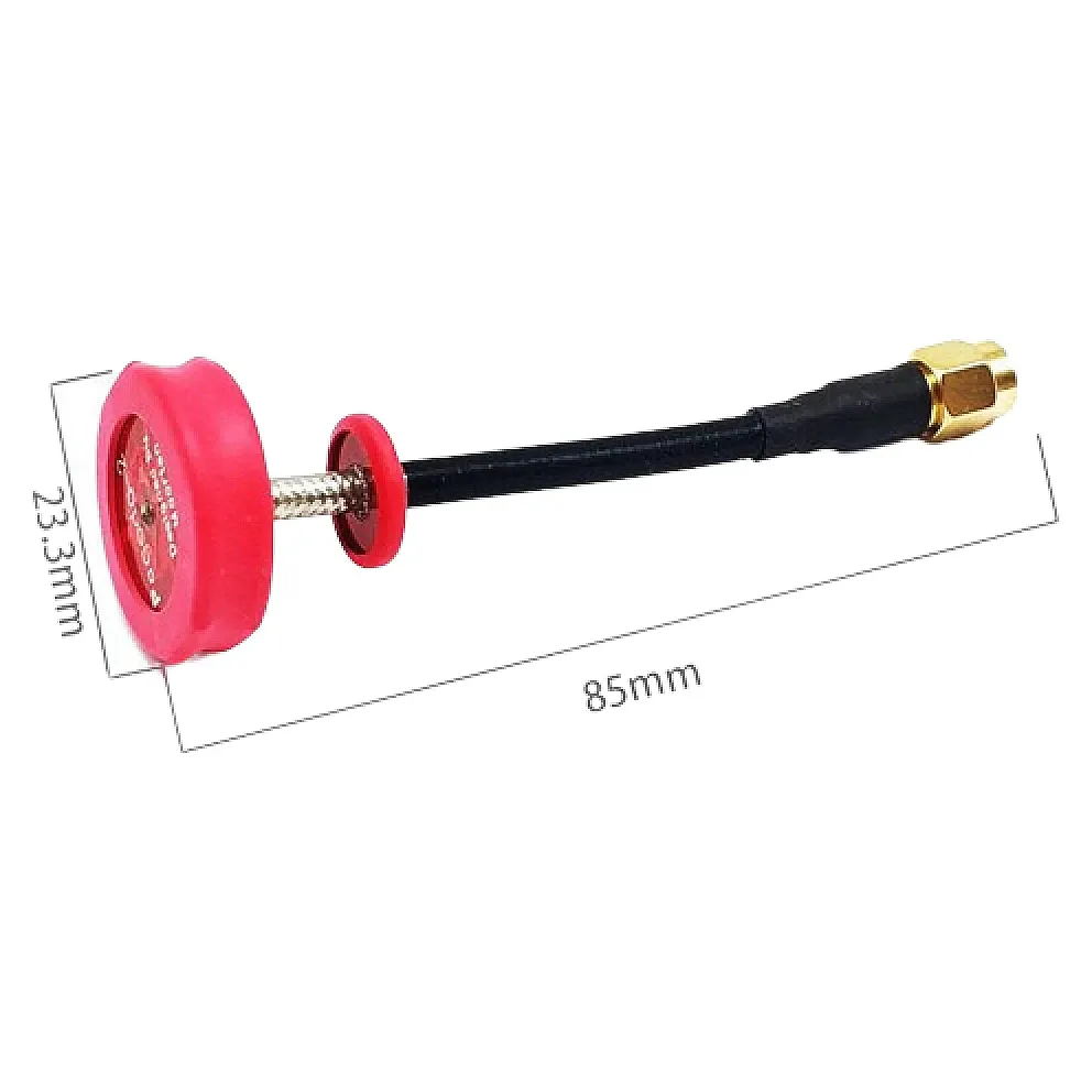 Pagoda 5.8G Omni FPV Antenna (SMA / RP-SMA) — Color: Red, Length: Long, Connector: RP-SMA