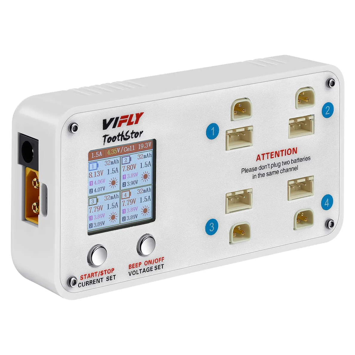 ViFly ToothStor 4-Port 2S Balance Charger