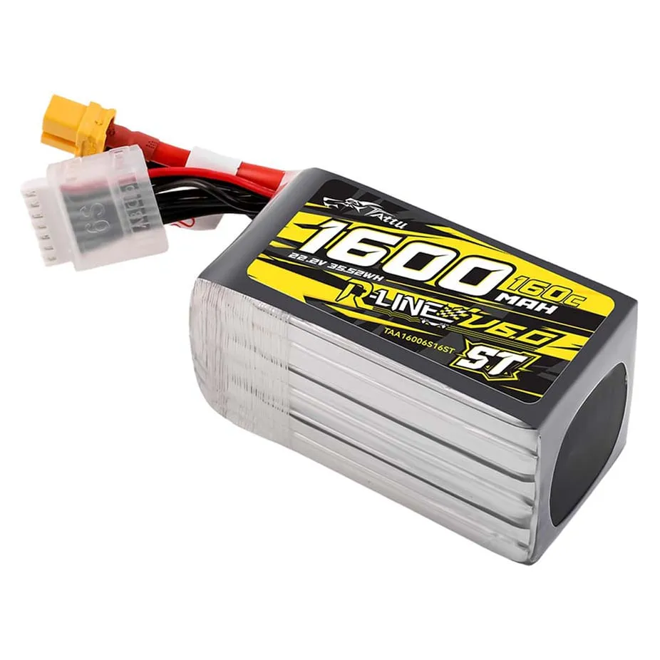 Tattu R-Line V6.0 1600mAh 6S 160C LiPo Battery (XT60)