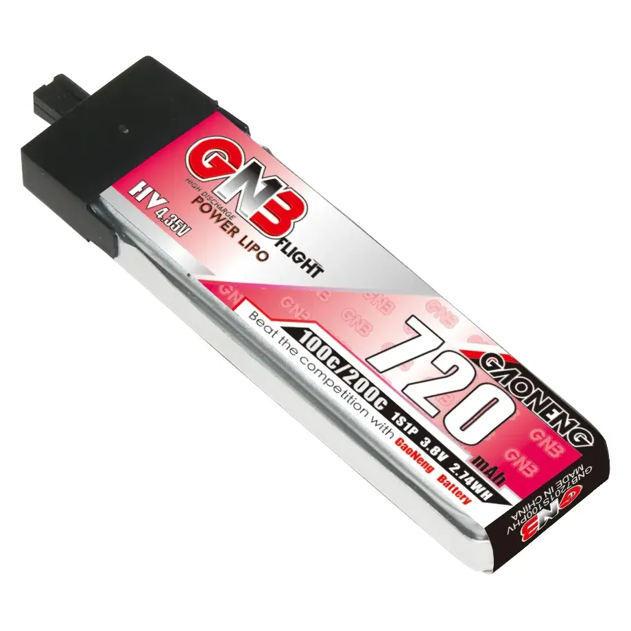 Gaoneng GNB 1S 720mAh 100C 3.8V LiHV Battery (A30 Plastic Head)