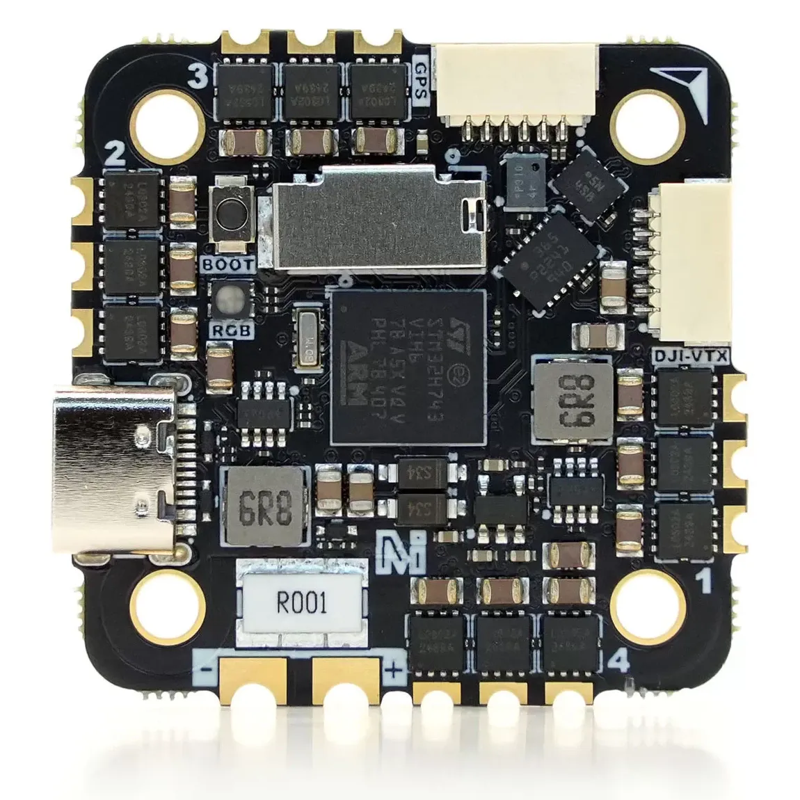 MicoAir H743 AIO 35A AM32 Flight Controller & ESC (25×25)