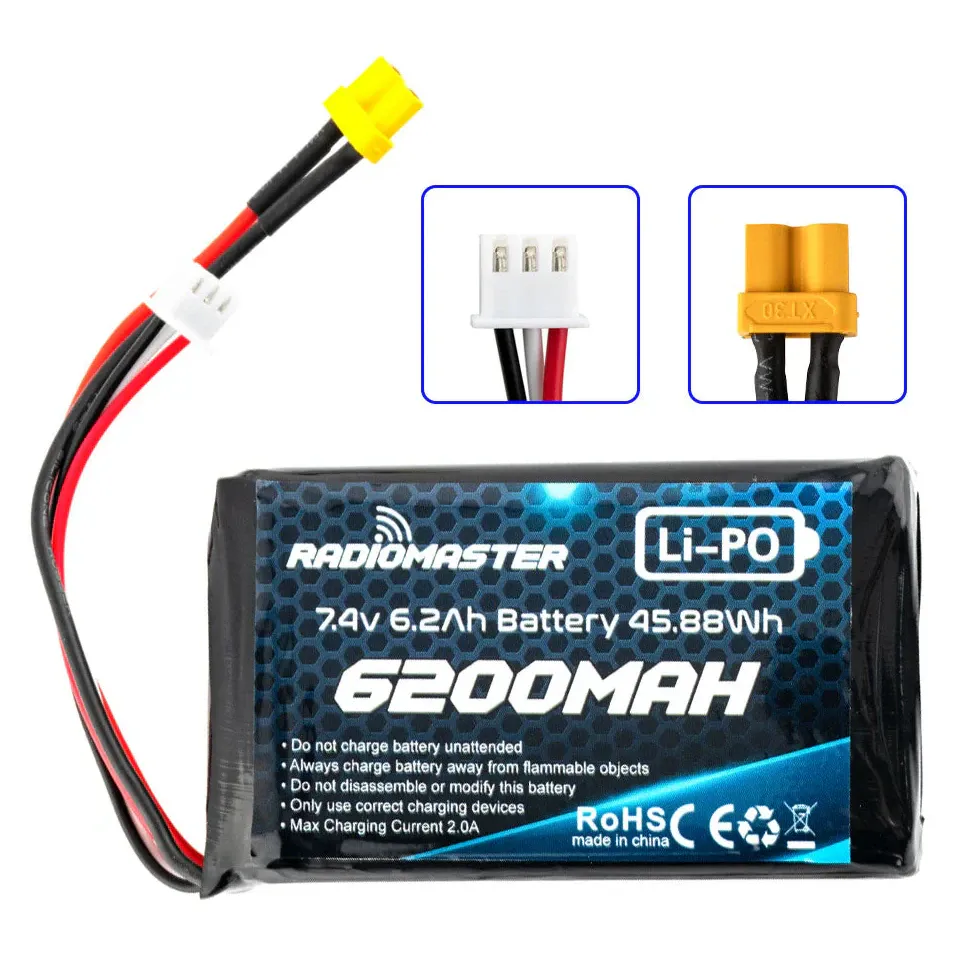 RadioMaster 2S 7.4V 6200mAh LiPo Battery