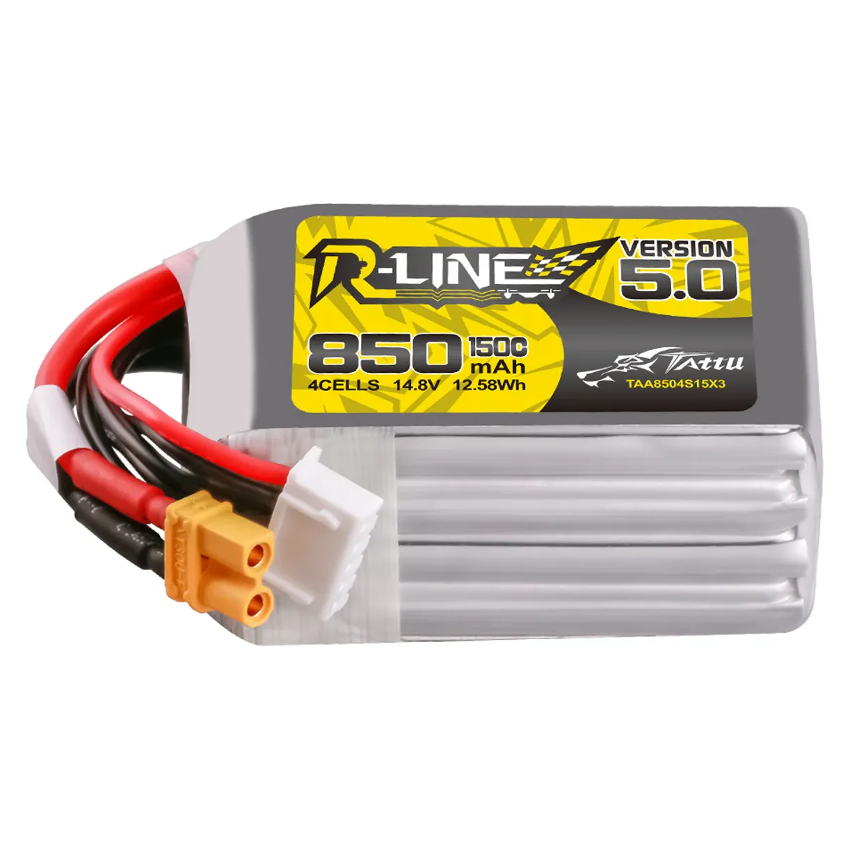 Tattu R-Line Version 5.0 850mAh 4S 150C 14.8V LiPo - XT30U-F