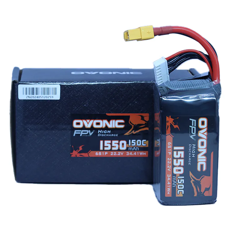 OVONIC 1550mAh 150C 6S1P LiPo Battery with XT60 Plug