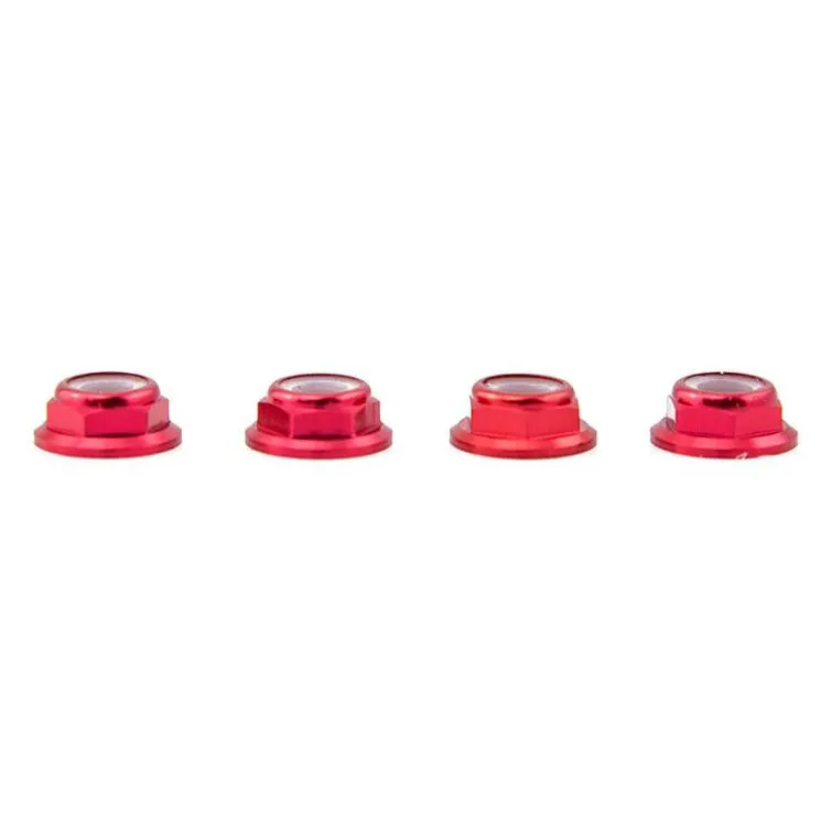 5mm Anodized Low-Profile Locknut — Color: Red