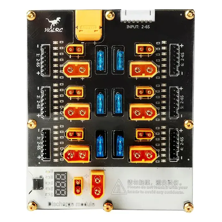 HGLRC Thor Pro 6-Port Balance Charging Board with Discharger (XT30/XT60, 2-6S)