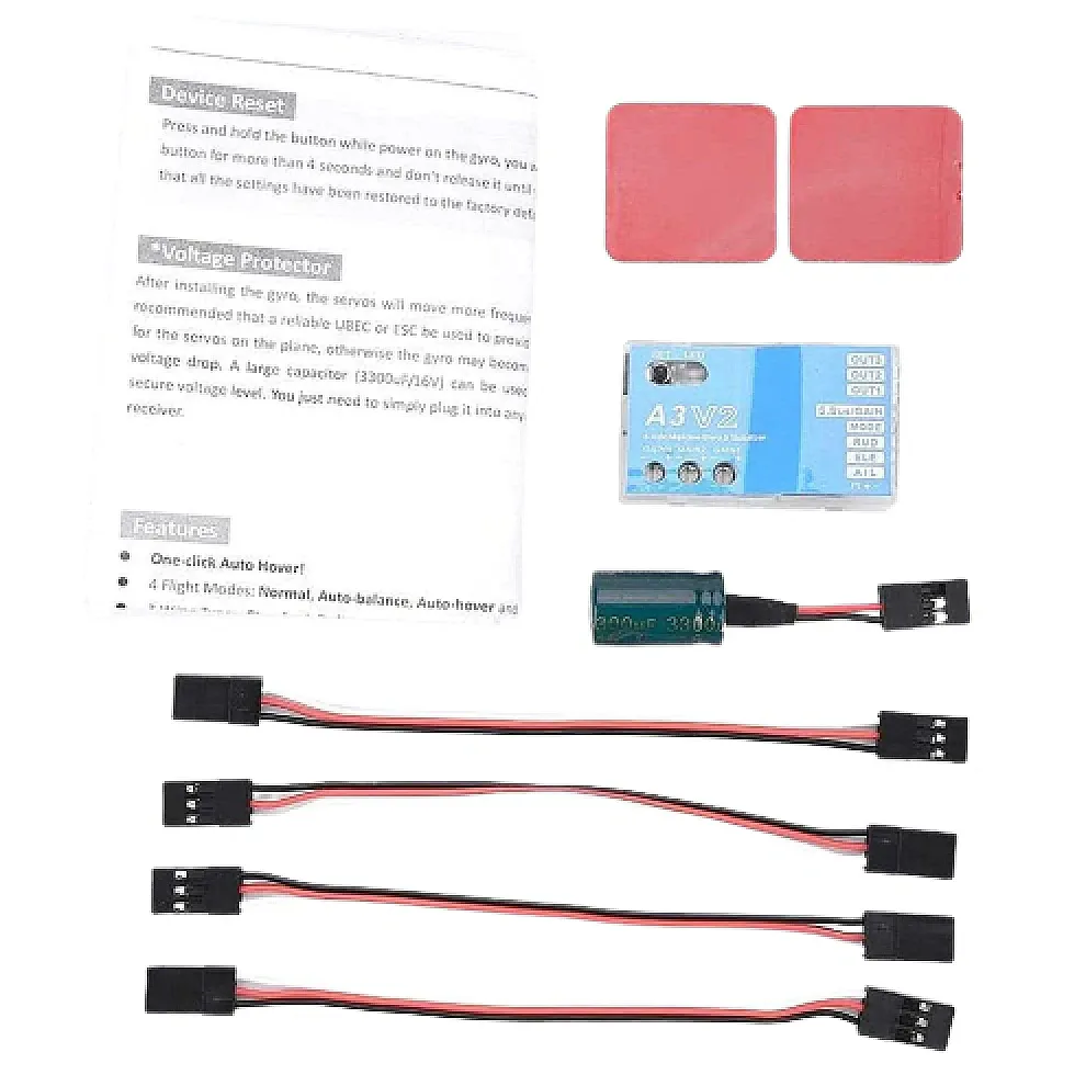 A3 V2 6-Axis Gyro Stabilizer Flight Controller for RC Airplanes