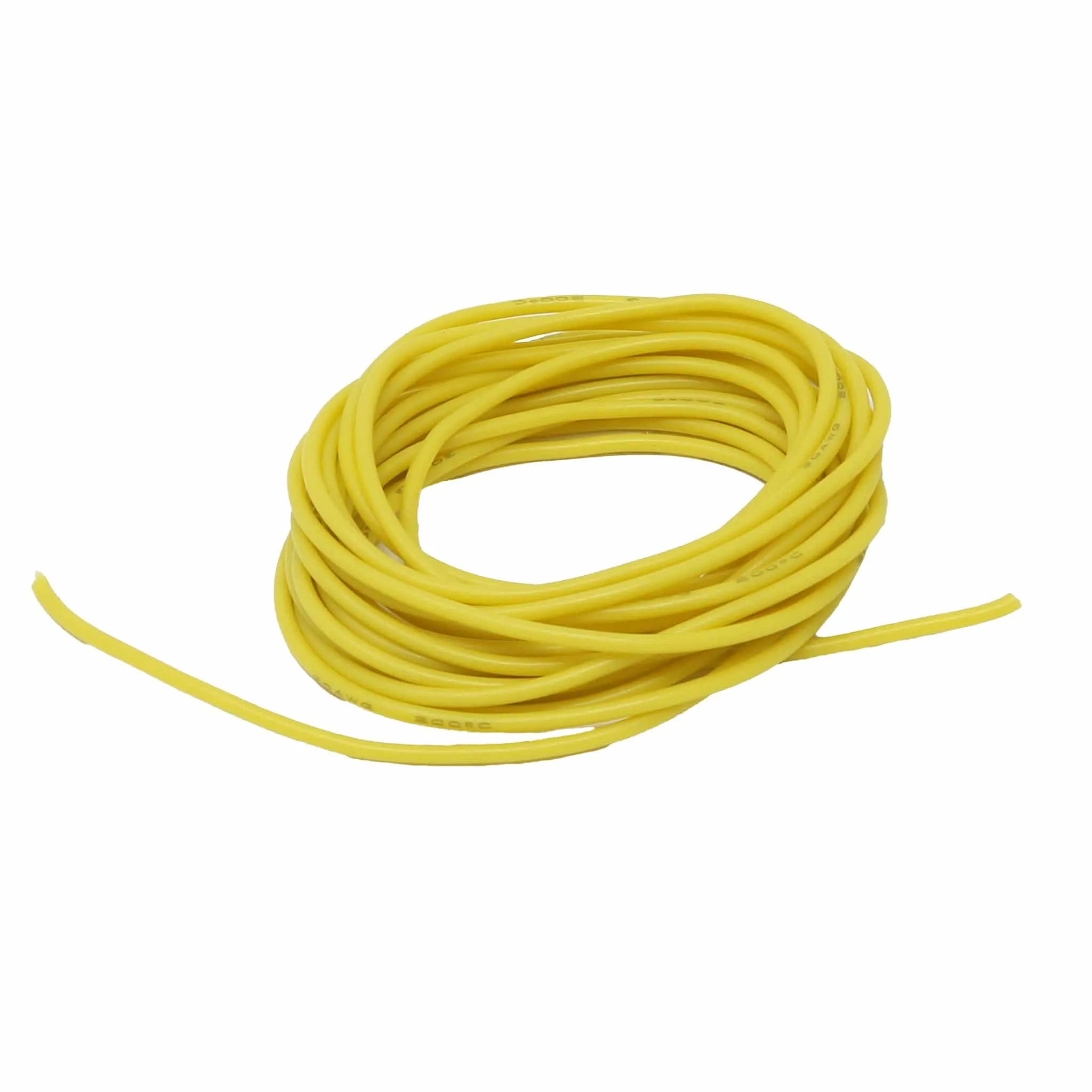 30AWG Silicone Wire — Color: Yellow / Length: 1m, Color: Yellow / Length: 5m, Color: Yellow / Length: 10m