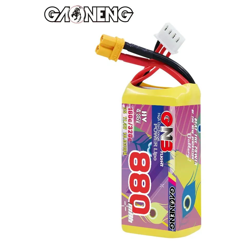 GNB 3S 11.4V 880mAh 160C LiPo Battery (XT30)