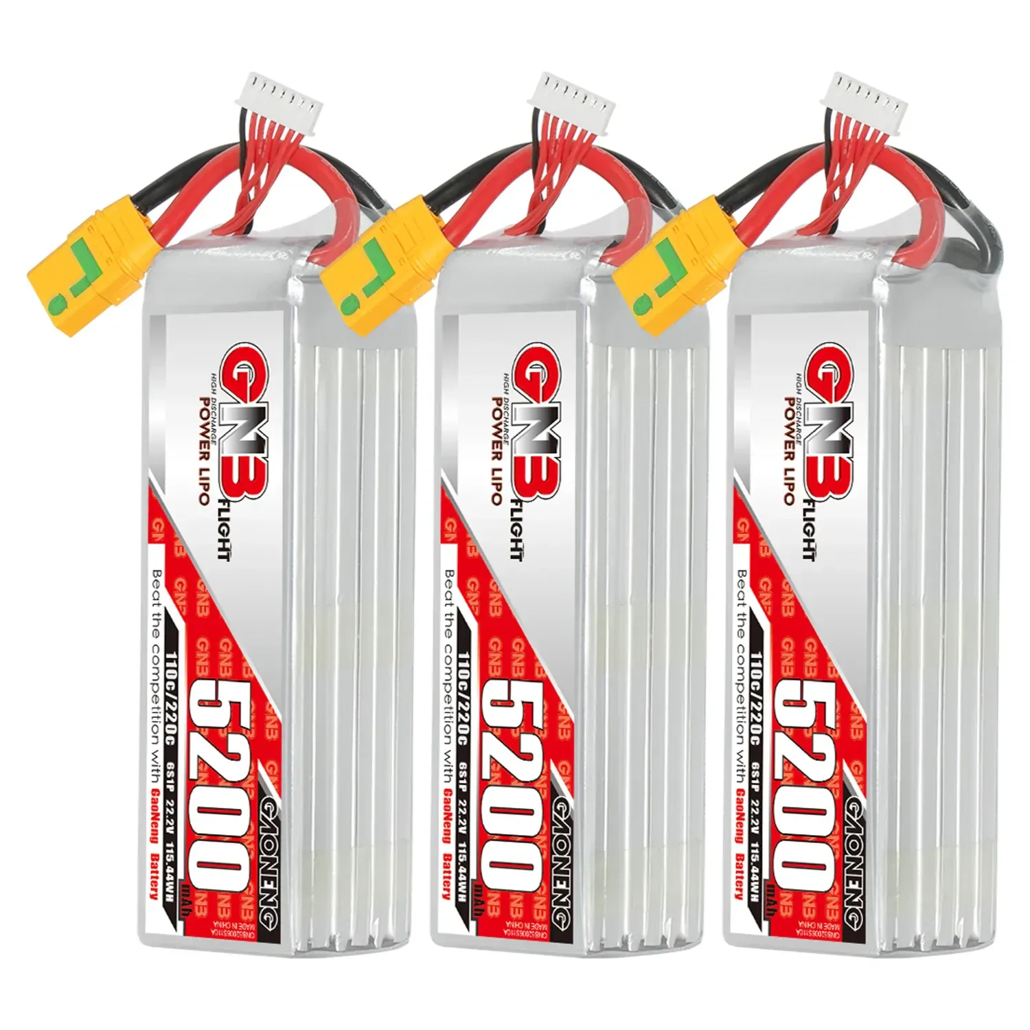 GNB 6S 22.2V 5200mAh 110C LiPo Battery (XT90S)