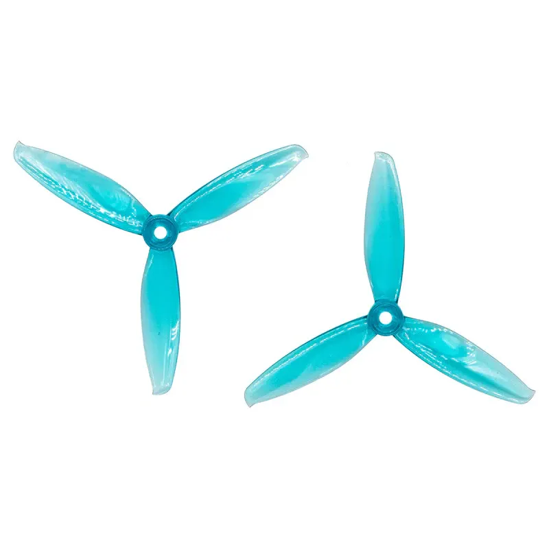 Gemfan WinDancer 5043 3-Blade Propeller (Set of 4) — Color: Clear Blue