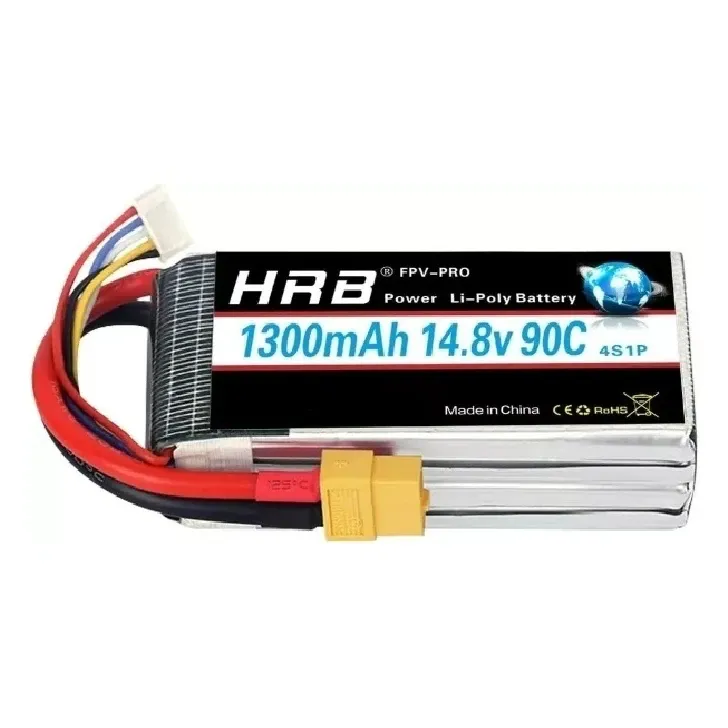 HRB 4S 14.8V 1300mAh 90C LiPo Battery with XT60