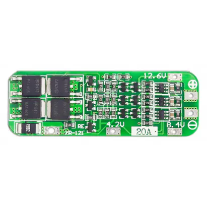 3S 20A BMS 18650 Lithium Battery Protection Board (11.1V–12.6V)