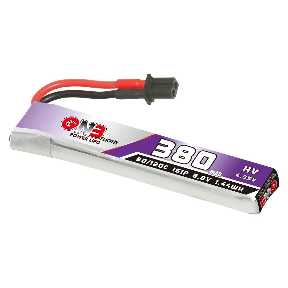 GAONENG GNB LiHV 1S 3.8V 380mAh 60C Whoop Battery