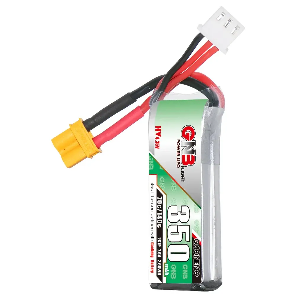 Gaoneng GNB 350mAh 2S 7.6V 70C LiHV Battery (XT30)