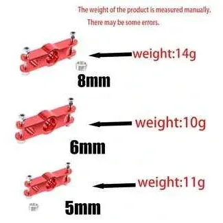 8mm Metal Folding Propeller Adapter for Fixed-Wing, Red