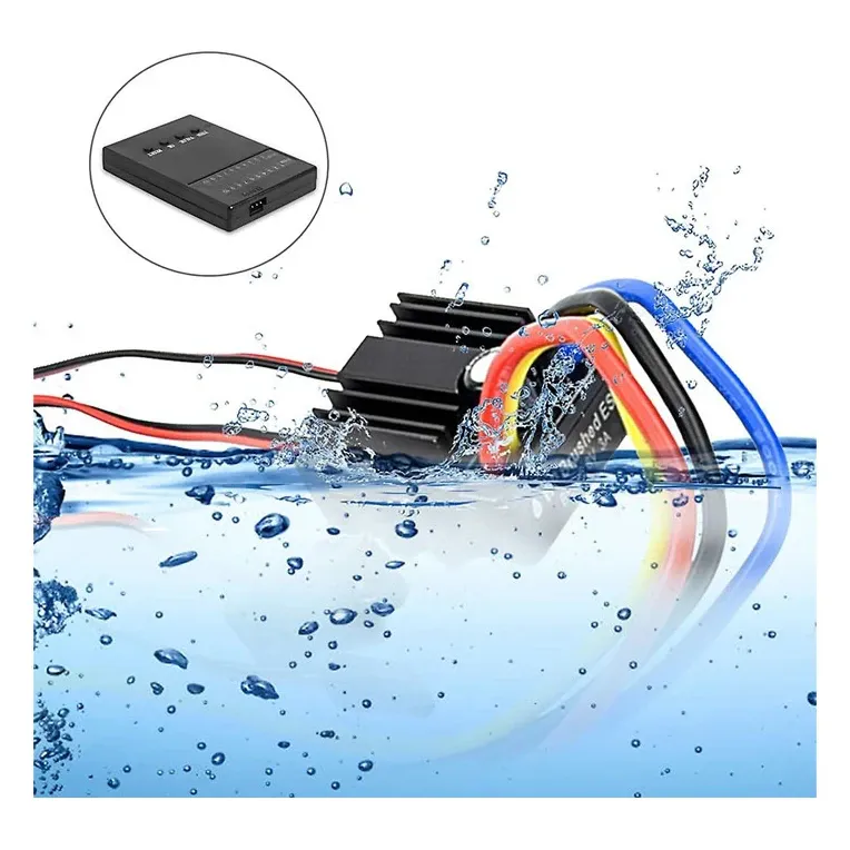 ReadyToSky 1080 80A Waterproof Brushed ESC with Programming Card for 1/8–1/10 RC Cars