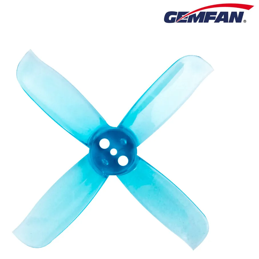 Gemfan Hulkie 2036 DP 4-Blade Propeller (Set of 8 — 4CW+4CCW) — Color: Clear Blue