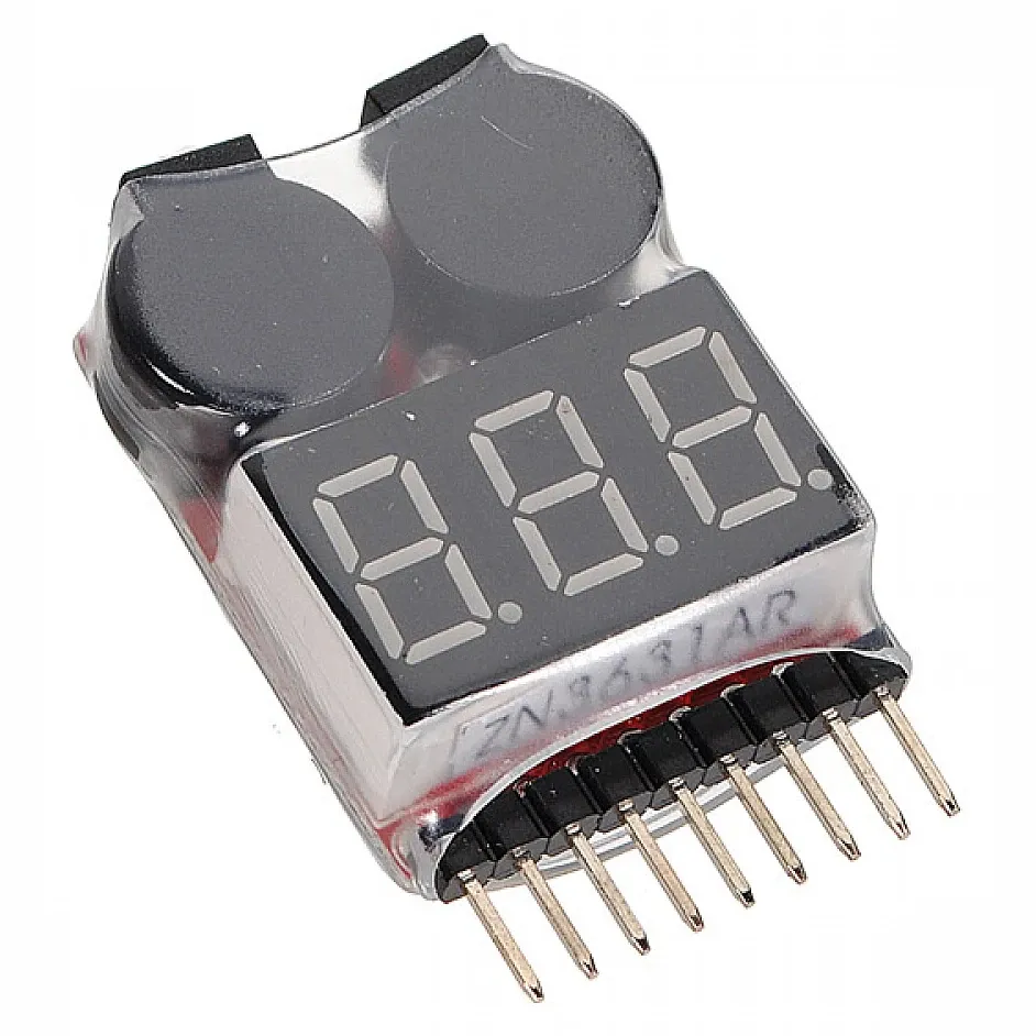 BX100 1-8S LiPo Battery Voltage Tester and Low Voltage Buzzer