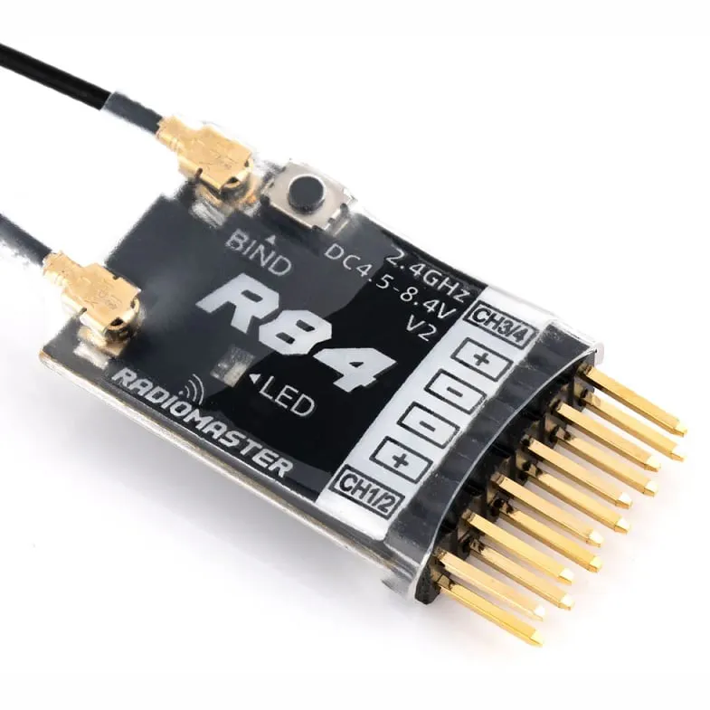 RadioMaster R84 V2 4CH PWM Receiver (D8/D16/SFHSS)